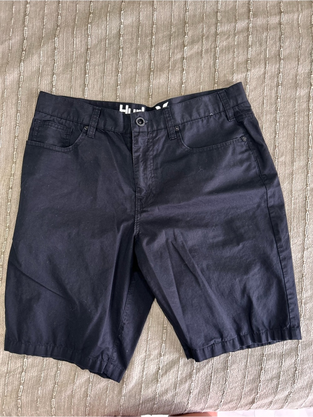 Hurley Men's Black Flat Front Casual Shorts